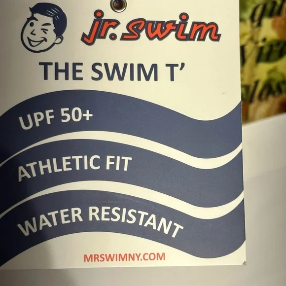 Jr. Swim NWT Color Block Swim Tee Navy/White  UPF 50+ Quick Dry 2T - Picture 10 of 10